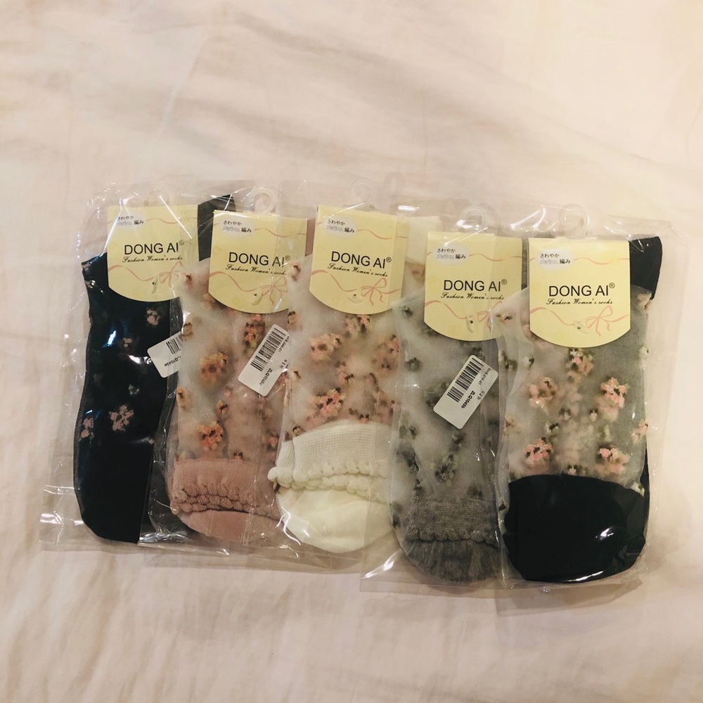 10Pairs Summer Lace Socks - Picture 2 of 6